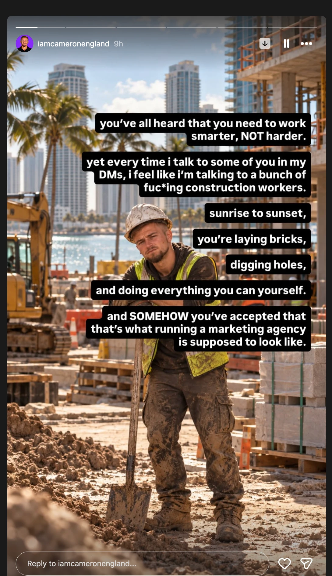Story slide 1: the construction-worker metaphor